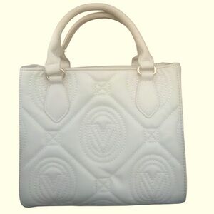 Valentina small hand bag in eggshell color